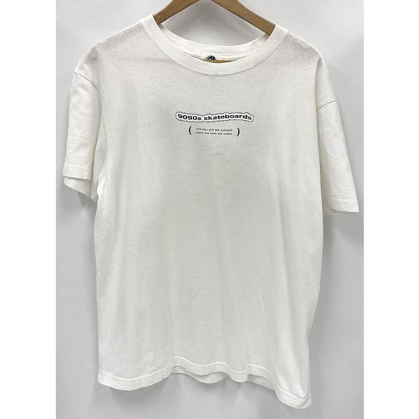 【併売商品】 9090/ナインティナインティ　S/S Tee Tシャツ 半袖　L　ホワイト 【中古】