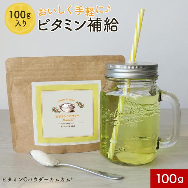 ドリンク ビタミンC 粉末 パウダー 100g ビタミン カムカム果汁 ビタミンB2 美容 健康 抗...