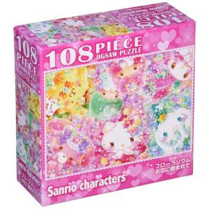 日本製 ビバリー 108ピース ジグソーパズル フローラリウムお花に囲まれて(18.2×25.7?)108-842 ピンク｜otc-store