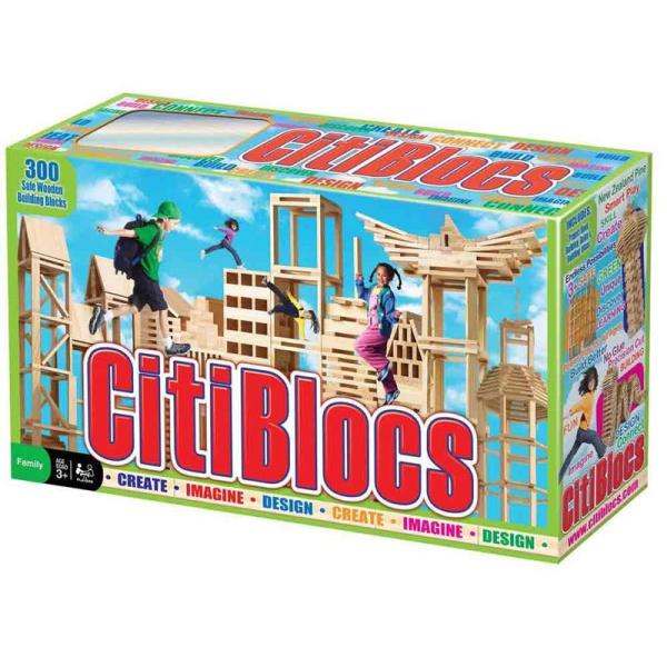 木製ブロック CitiBlocs シティブロックス ナチュラルカラーセット300ピース 並行輸入品