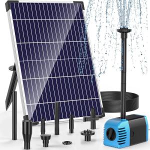 NFESOLAR ソーラーポンプ 屋外 メダカ 噴水 ソーラー 噴水ポンプ ソーラー噴水ポンプ 循環 ガーデンDIY 池ポンプ 12W 充電｜otc-store