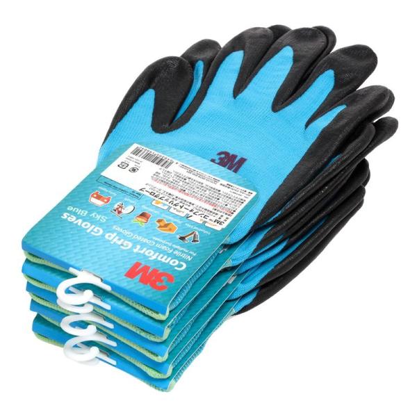 3M スリーエム 作業用手袋 コンフォートグリップグローブ ブルー Sサイズ 5双パック GLOVE...