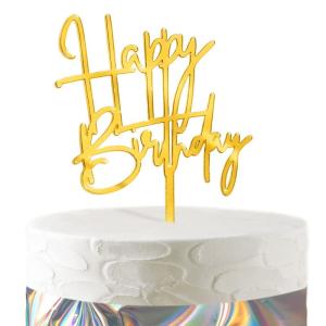 HaHaHa 誕生日 ケーキトッパー HAPPY BIRTHDAY デコレーションピック ケーキ飾り バースデー 記念日 お祝い 飾り付け｜OTC-STORE