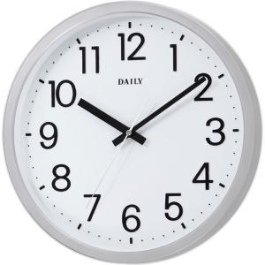 リズム(RHYTHM) 掛け時計 シンプル クオーツ シルバー ф33.1×4.3cm DAILY フラットフェイスDN 4KGA06DN1｜otc-store