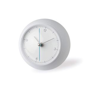 レムノス 置き時計 アルミ 白 アースクロック earth clock TIL16-10WH Lemnos サイズ:w10×h10×d10?｜otc-store