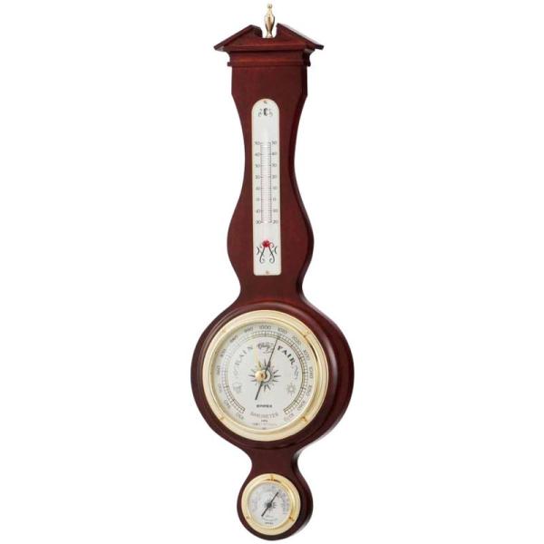 エンペックス気象計 温度湿度計 トラディション気象計 壁掛け用 日本製 ブラウン BM-715 48...