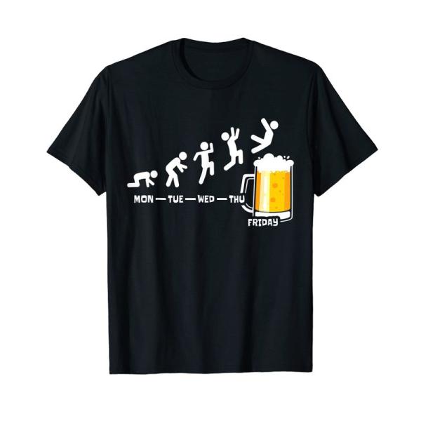 ビール週間ついに金曜日の週末面白いビールギフト Tシャツ
