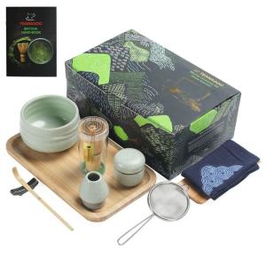 TEANAGOO 日本茶セット、抹茶泡立て器セット、抹茶茶碗竹抹茶泡立て器（chasen）、すくい（chashaku）、抹茶泡立て器、お茶セ｜otc-store