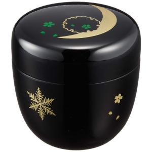中棗 雪月花蒔絵 黒塗 色蒔絵 樹脂製 日本製 茶道具