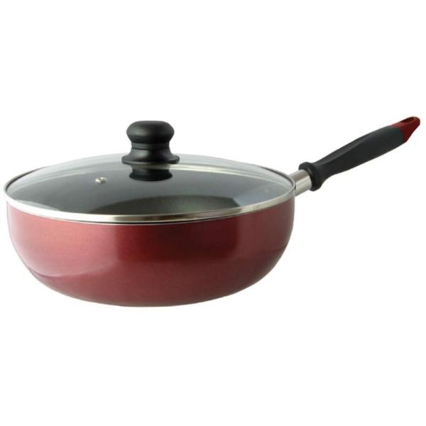 リビング フライパン 深型 炒め鍋 マルチパン 26cm ガラス蓋 付属 IH対応 フッ素加工 焦げ...