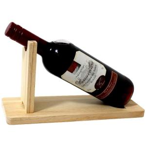 Anberotta 木製 ワインホルダー ワインラック シャンパン ボトル スタンド インテリア ディスプレイ W078 (ブラウン)｜otc-store