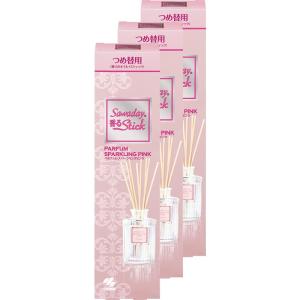 まとめ買いまるで香水のような 部屋の芳香剤 サワデー香るスティック パルファム スパークリングピンク 詰め替え用 70ml×3個 小林製薬｜otc-store