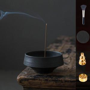 香炉 お香 香木 陶器 磁器 有田焼 青磁牡丹彫 香炉（木箱入） （saiky