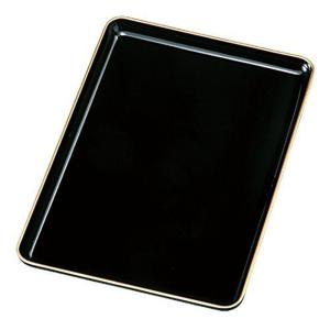 切手盆 7寸(越前塗)木製 漆塗り 漆器 黒・無地 7号 横15cm×縦21cm