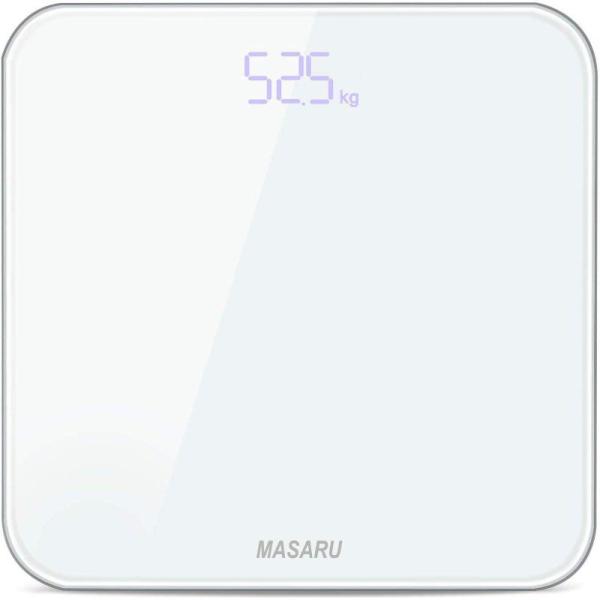 MASARU マサル 体重計 デジタル ヘルスメーター 高精度 乗るだけ 電源自動ON/OFF バッ...