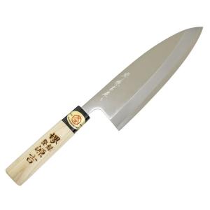 堺宏之作 白鋼 霞仕上げ 水牛桂柄 出刃包丁 150mm(5寸) 日本製 堺市