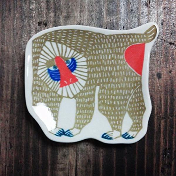 倉敷意匠 計画室 kata kata カタ カタ 印判手豆皿（マンドリル・ブラウン）