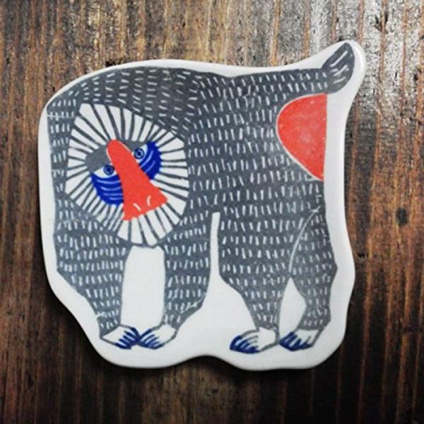 倉敷意匠 計画室 kata kata カタ カタ 印判手豆皿（マンドリル・グレー）