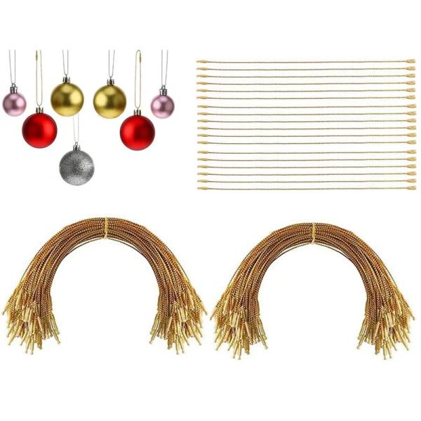 DERAYEE クリスマスオーナメント 200本 スナップ付きストリング つづりひも タグファスナー...