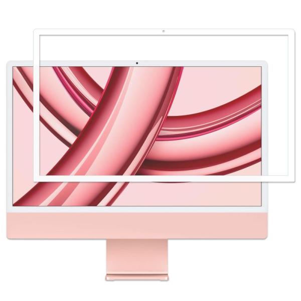 iMac 24インチ 2023年 M3 /2021 用 フィルム 保護フィルム 粘着式 ブルーライト...