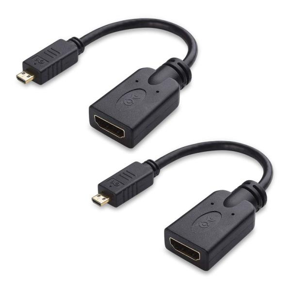 Cable Matters Micro HDMI 変換アダプター マイクロHDMI 2本セット 15...