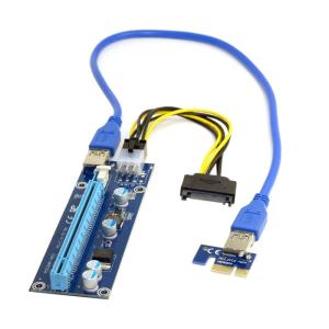 1スロットPCI-E X1 → 4スロットX16 増設 ライザーカード 仮想通貨