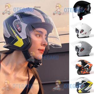 ハーフヘルメット ジェットヘルメット 半帽 半キャップヘルメット 男女兼用 原付 オートバイ バイク用 ダブルシールド 軽量 通気 Tkbk03 おてがるストア 通販 Yahoo ショッピング
