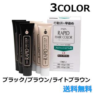 パオン ラピッドヘアカラー 業務用 ブラック ブラウン ライトブラウン 40gx3組入り カラー剤 白髪染め 早染め ヘンケル｜otegoro-m