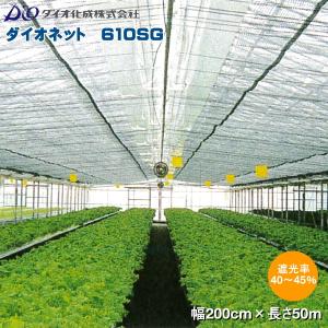 ダイオランSG (遮光ネット) シルバー 巾200cm×長さ50m 遮光率45％ 市松