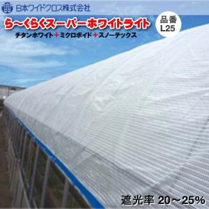 遮熱資材　ら〜くらくスーパーホワイトライト L25 (遮光率20〜25％)　幅200cm　ご希望の長さ(m)を数量でご入力ください