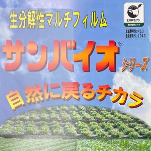 サンプラック工業　生分解マルチ　サンバイオ　半透明　(厚み)0.018mm×(幅)135cm×(長さ)200m　無孔　2本セット｜otentosun