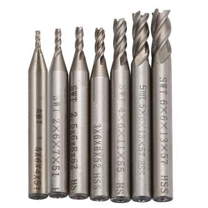 HSS エンドミル 超硬 ハイス鋼 1.5mm 2mm 2.5mm 3mm 4mm 5mm 6mm