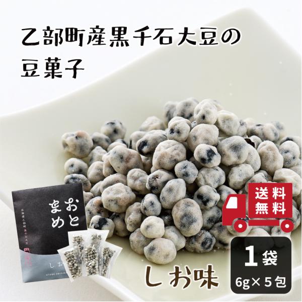 【送料込み】おとまめ＜しお＞ 北海道 黒千石大豆 原種 乙部町産 黒豆 煎り豆 サクサク 塩味 小分...