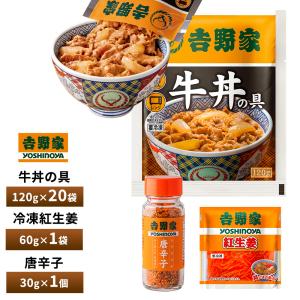 吉野家（YOSHINOYA） 牛丼の具 並盛 120g【20食詰合せ+紅生姜1袋