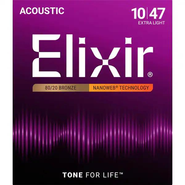 【アコースティックギター弦】Elixir アコースティック ギター弦 11002 80/20BRON...