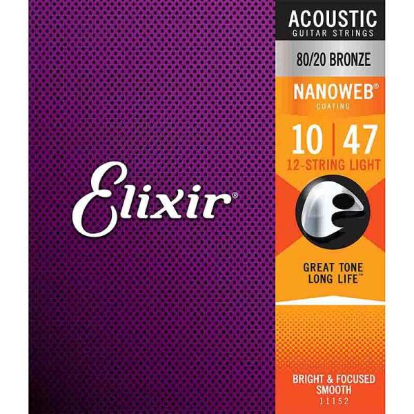 【アコースティックギター弦】Elixir 12-STRING アコースティック ギター弦 11152...