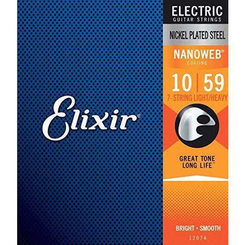 【エレキギター弦】Elixir 7-STRING エレキ ギター弦 12074 NANOWEB LI...