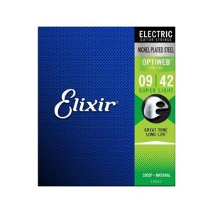 Elixir エレキギター弦 19002 OPTIWEB Super Light 09-42 正規品