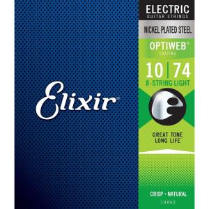 Elixir 8-STRING エレキギター弦 19062 OPTIWEB LIGHT 10-74 ８弦 正規品｜otogibanashi-fuji