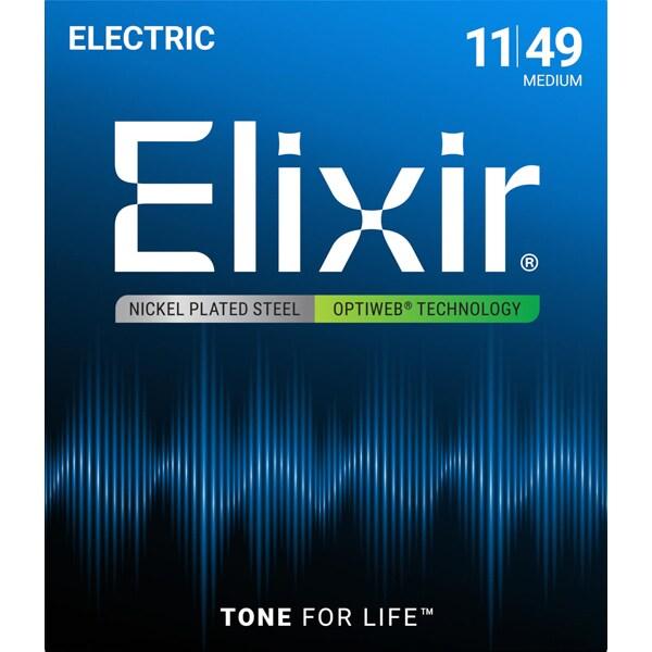 エレキギター弦Elixir エレキ ギター弦 19102 OPTIWEB MEDIUM 11-49 ...