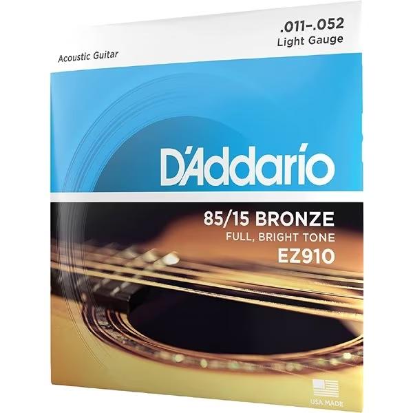 【アコースティックギター弦】 ダダリオ D&apos;Addario EZ910 Light 11-52 85...