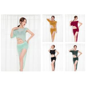 ベリーダンス衣装 上下セット レディースレッスン着トップスとスカート社交ダンス