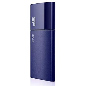 シリコンパワー USBメモリ 32GB USB3.0 スライド式 Blaze B05 ネイビーブルー SP032GBUF3B05V1D｜otogizakka