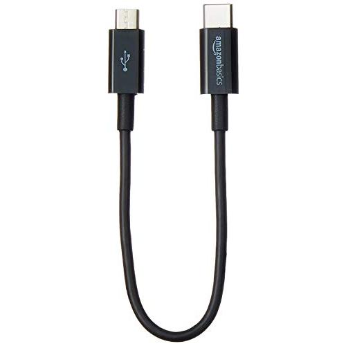 ベーシック USB Type Cケーブル 15cm (タイプC - マイクロ2.0タイプB) ブラッ...