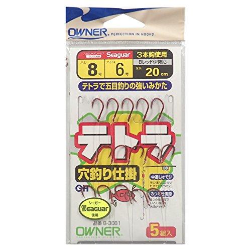 OWNER(オーナー) 仕掛け テトラ穴釣仕掛 3本 テトラ伊勢尼 6-4号 4号 20cm B-3...