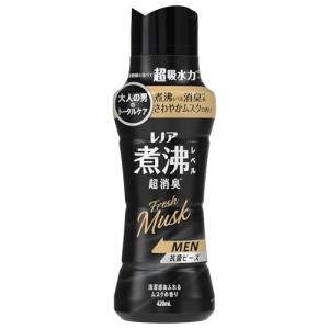 レノア 煮沸レベル超消臭 抗菌ビーズ MEN Fresh Musk 清潔感あふれるムスクの香り 本体 420mL 柔軟剤と一緒に使って効果長続き