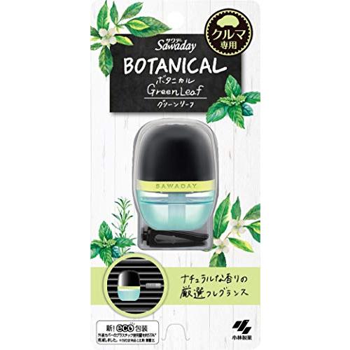 サワデー 車用 ボタニカル グリーンリーフの香り 消臭芳香剤 クリップタイプ 6ml