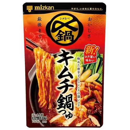 ミツカン 〆まで美味しいキムチ鍋つゆ ストレート 750g×4個 鍋の素