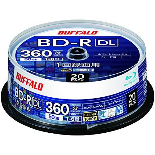 バッファロー ブルーレイディスク BD-R DL 1回録画用 50GB 20枚 スピンドル 片面2層...