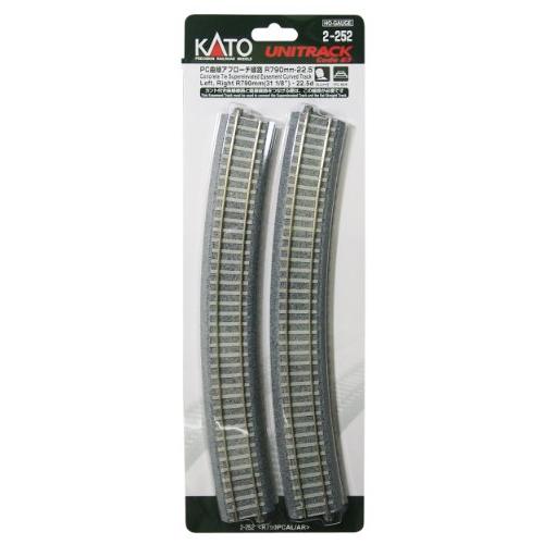 KATO HOゲージ PC曲線アプローチ線路 R790-22.5° 左右各2本入 2-252 鉄道模...